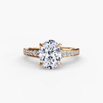 Solitaire with channel set side stones