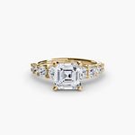 Diamond Solitaire with Graduated Accent shoulders