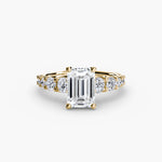 Diamond Solitaire with Graduated Accent shoulders