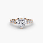 Diamond Solitaire with Graduated Accent shoulders