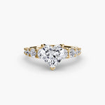 Diamond Solitaire with Graduated Accent shoulders
