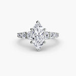 Diamond Solitaire with Graduated Accent shoulders