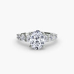 Diamond Solitaire with Graduated Accent shoulders