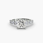 Diamond Solitaire with Graduated Accent shoulders