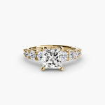 Diamond Solitaire with Graduated Accent shoulders