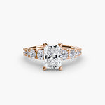 Diamond Solitaire with Graduated Accent shoulders