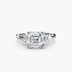 Solitaire with Baguette Accent Shoulders