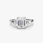 Solitaire with Baguette Accent Shoulders