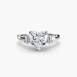 Solitaire with Baguette Accent Shoulders