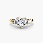 Solitaire with Baguette Accent Shoulders