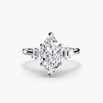 Solitaire with Baguette Accent Shoulders
