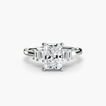 Solitaire with Baguette Accent Shoulders
