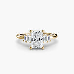 Solitaire with Baguette Accent Shoulders