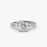 Solitaire ring with fancy sides