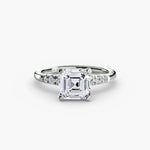 Solitaire with Tapered Accent Stones