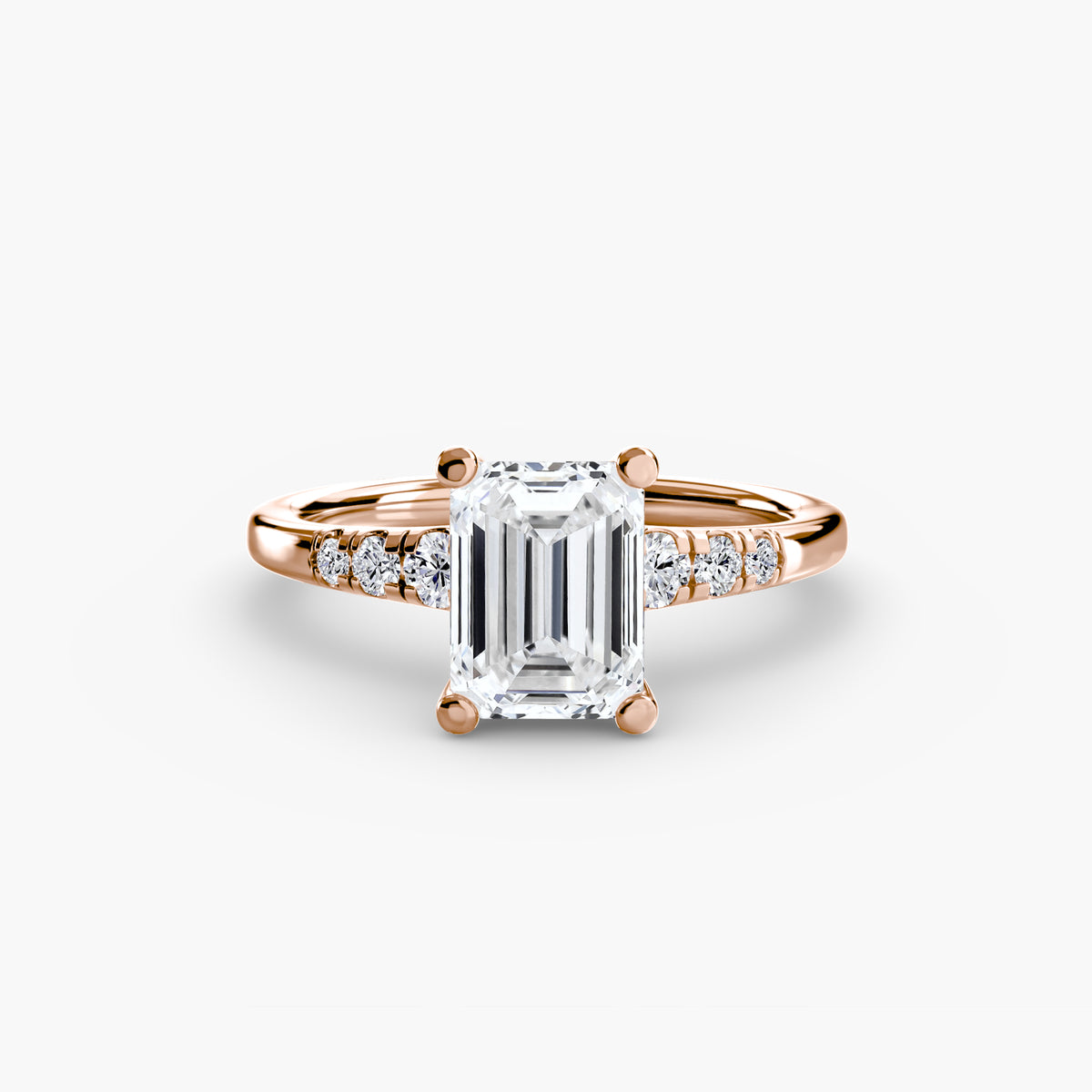 Solitaire with Tapered Accent Stones