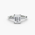 Solitaire with Tapered Accent Stones