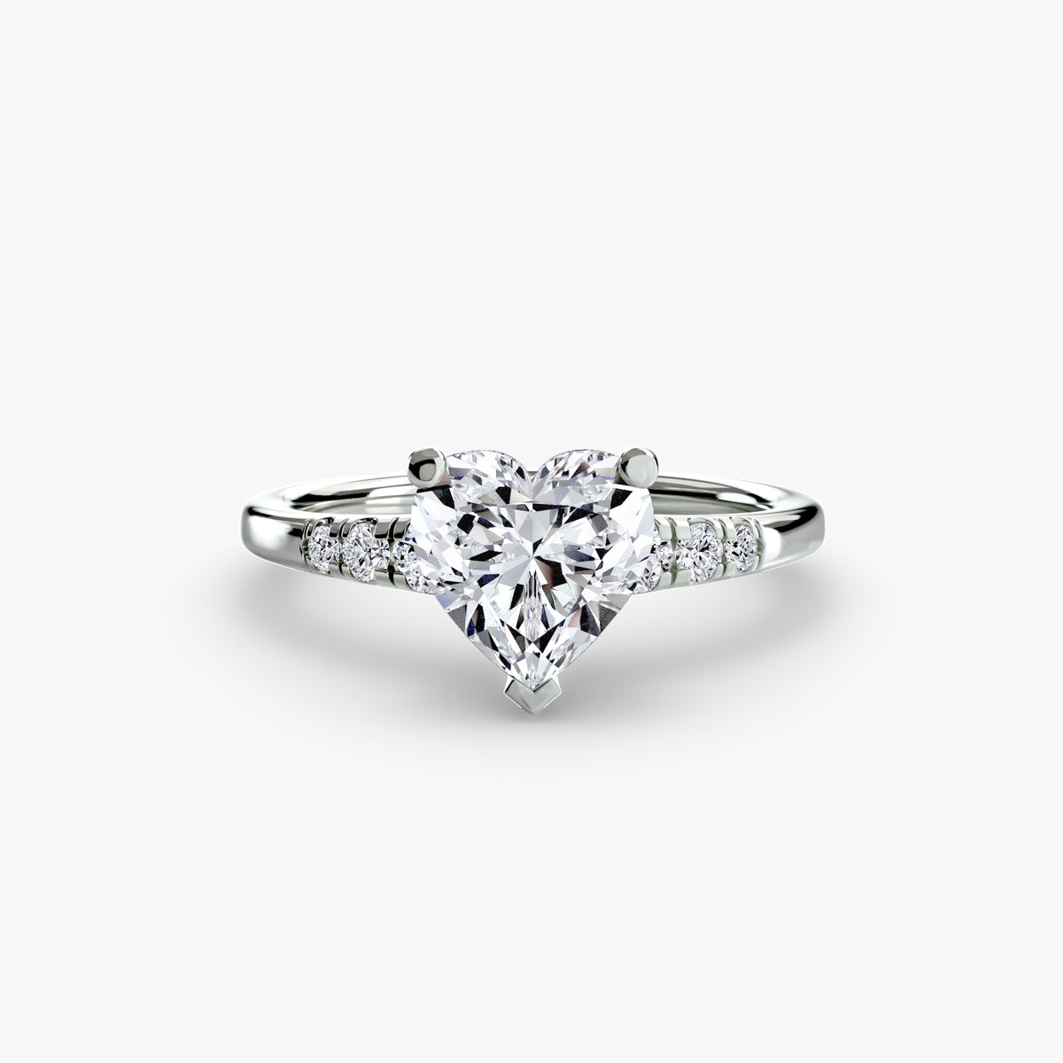 Solitaire with Tapered Accent Stones