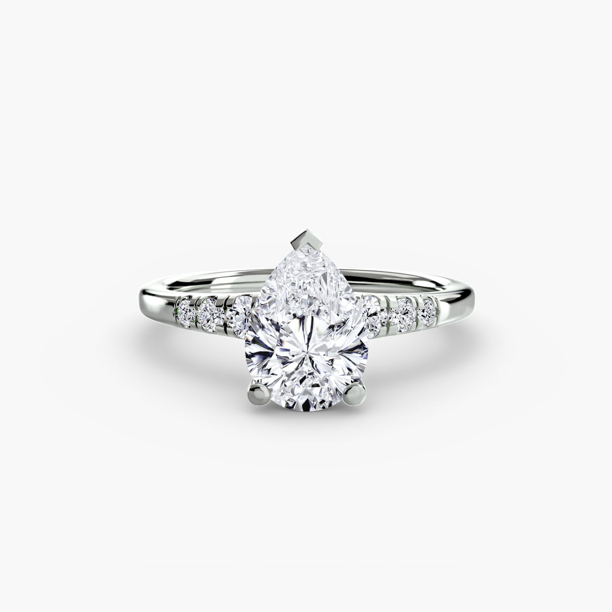 Solitaire with Tapered Accent Stones
