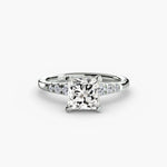 Solitaire with Tapered Accent Stones