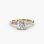 Solitaire with Tapered Accent Stones