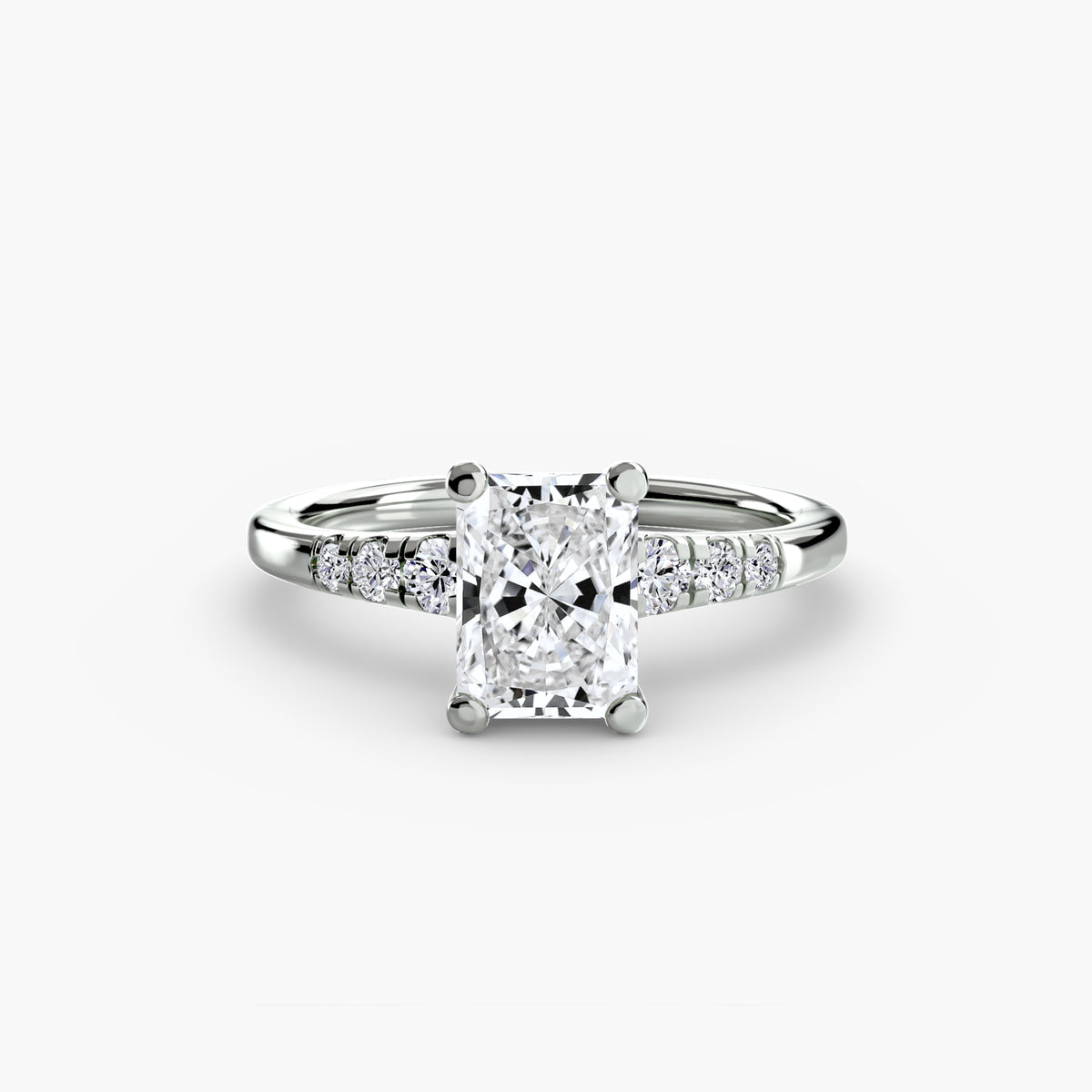 Solitaire with Tapered Accent Stones