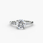 Solitaire with Tapered Accent Stones