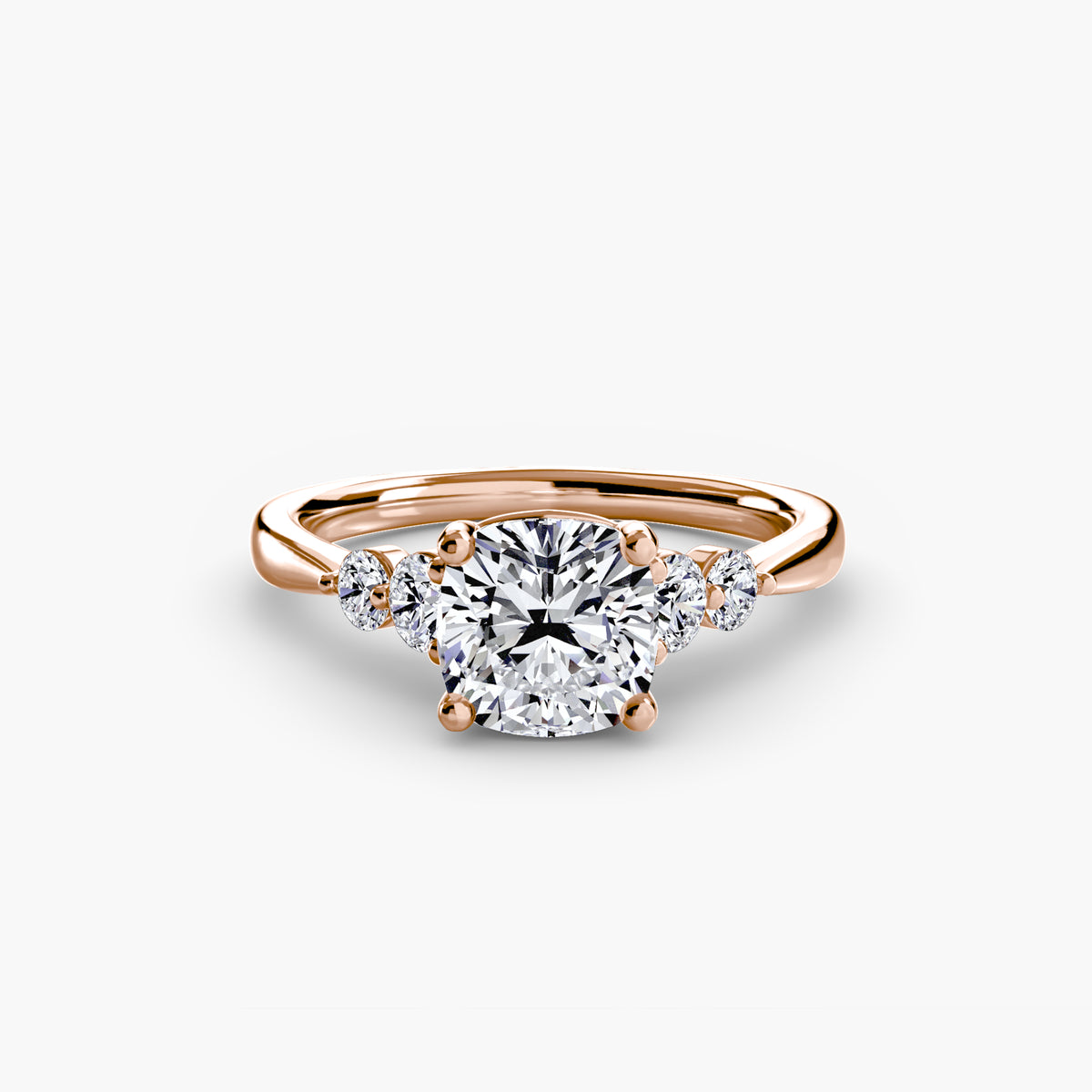 Diamond Solitaire with 4 accent stones.