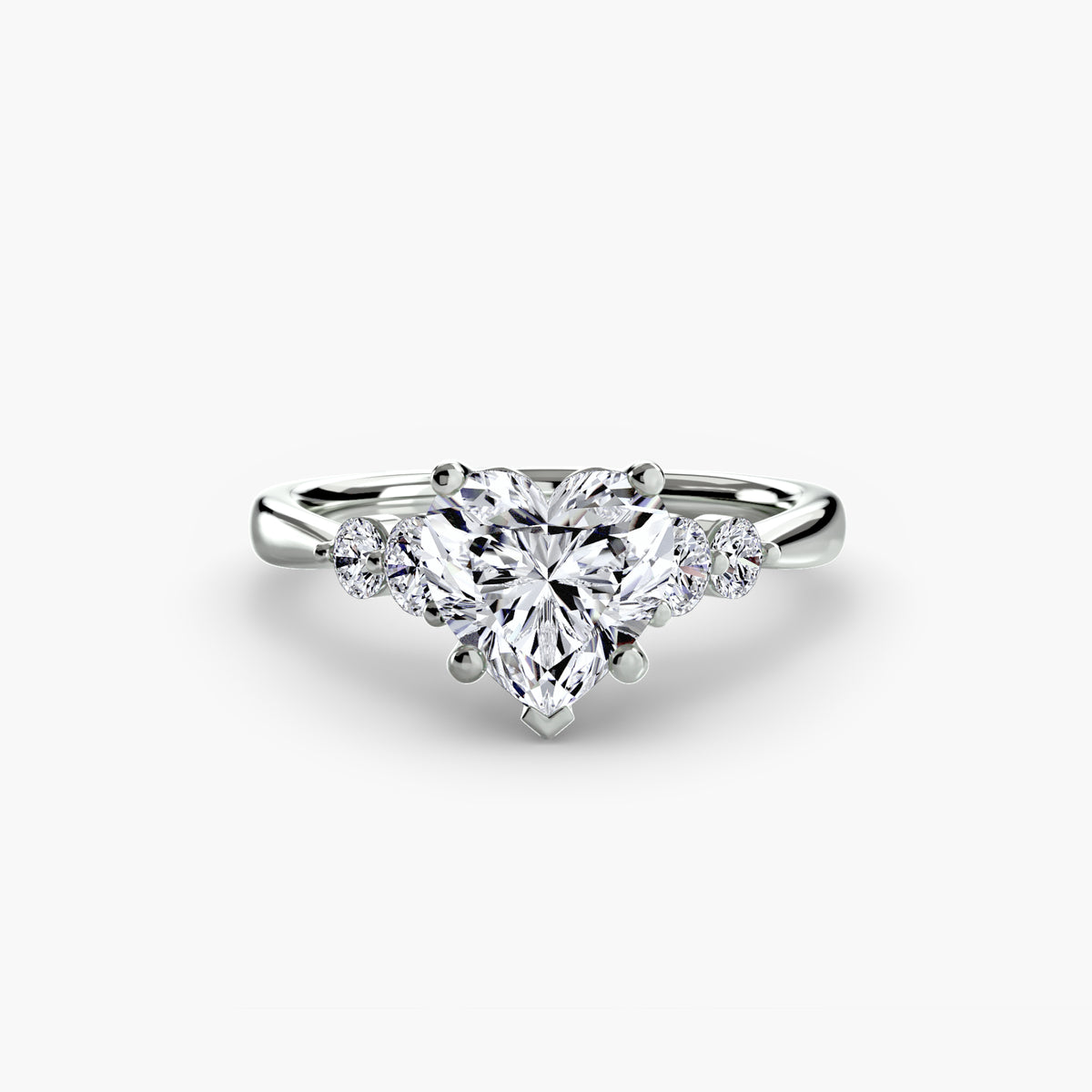 Diamond Solitaire with 4 accent stones.