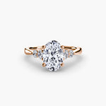 Diamond Solitaire with 4 accent stones.