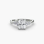 Diamond Solitaire with 4 accent stones.