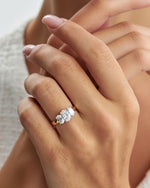 2ct Oval Three Stone Natural Diamond Ring 18ct gold