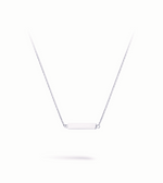 Silver Engravable dainty Mini Bar Necklace