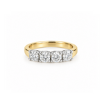 Pre-Owned Antique-Style Four Diamond Ring in 18ct Gold