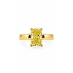2ct Yellow Radiant Cut Diamond Ring in 18ct Gold