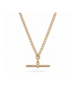 Pre-Owned 9ct Gold T-Bar Necklace