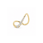 Organic shape diamond ring for index finger
