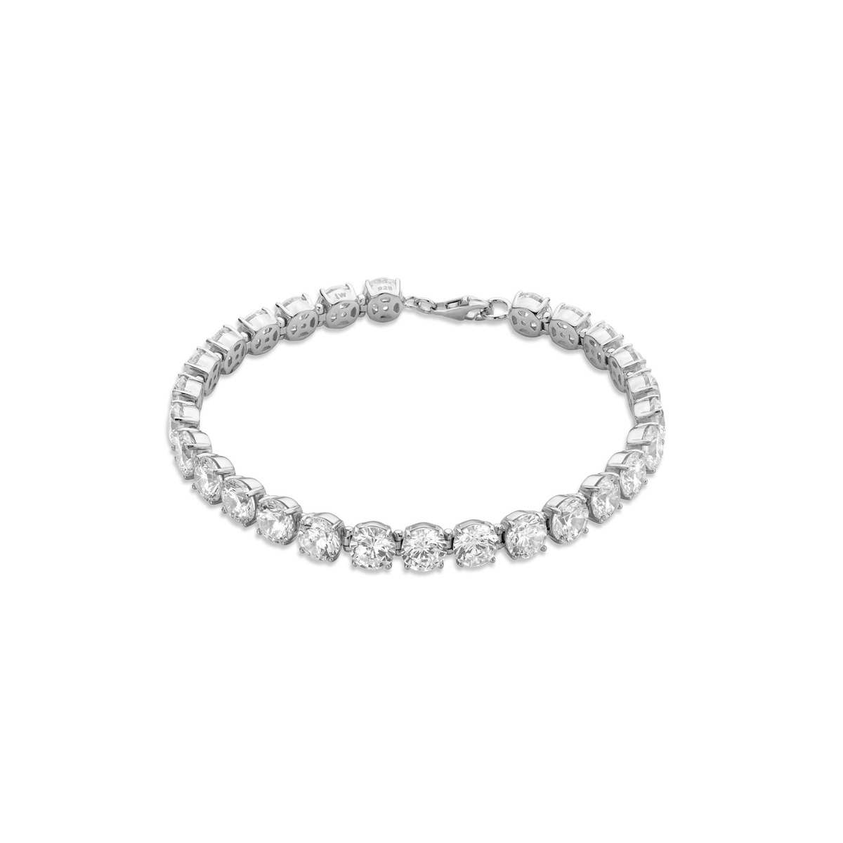 27ct Platinum & Lab Diamond Tennis Bracelet