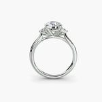 Diamond Solitaire Ring with Cluster Shoulders