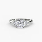 Solitaire with Shoulder Accents