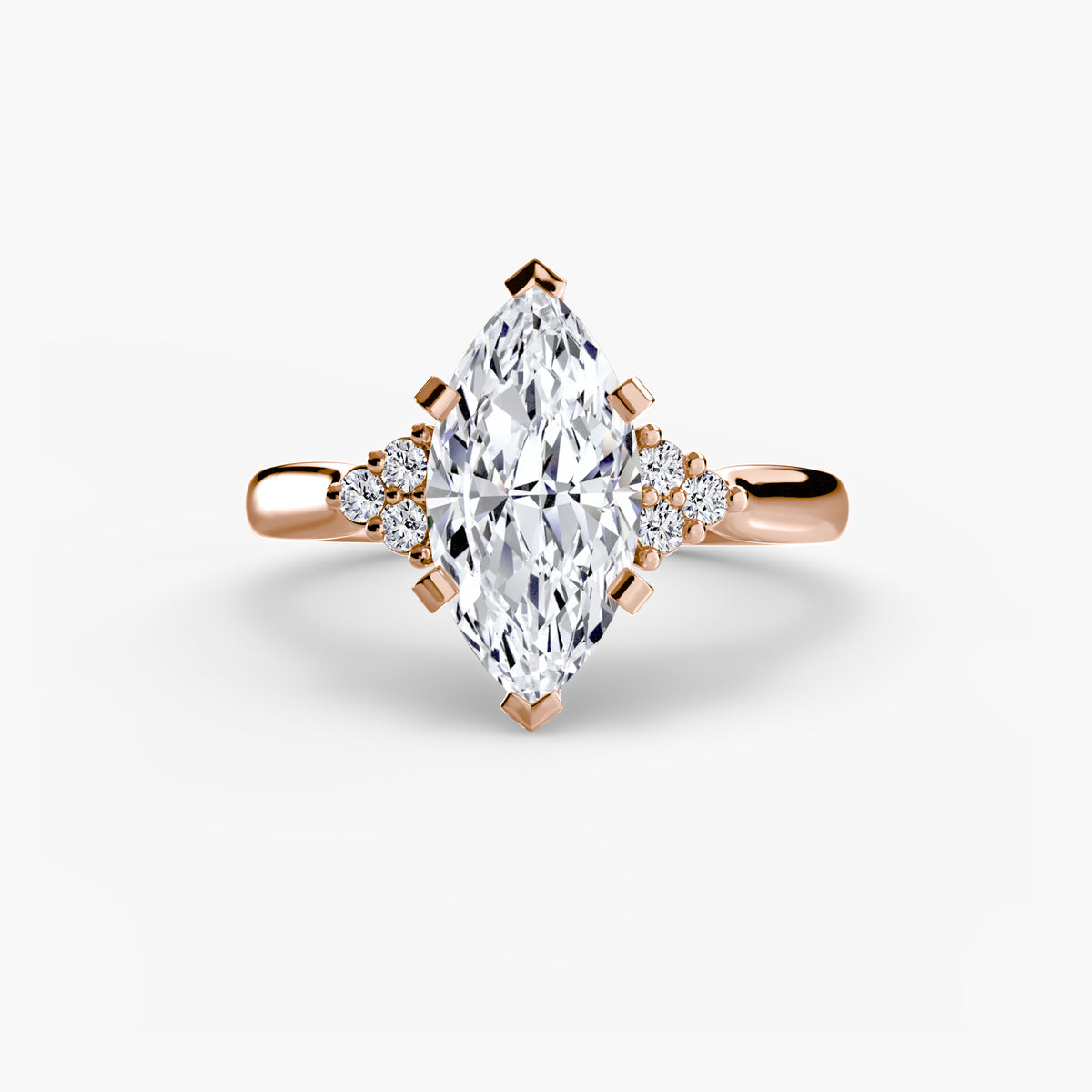 Solitaire with Shoulder Accents