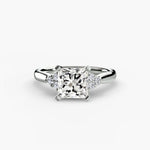 Solitaire with Shoulder Accents