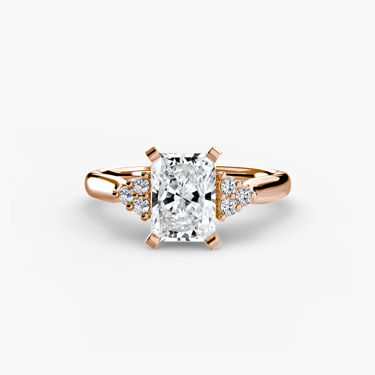 Solitaire with Shoulder Accents