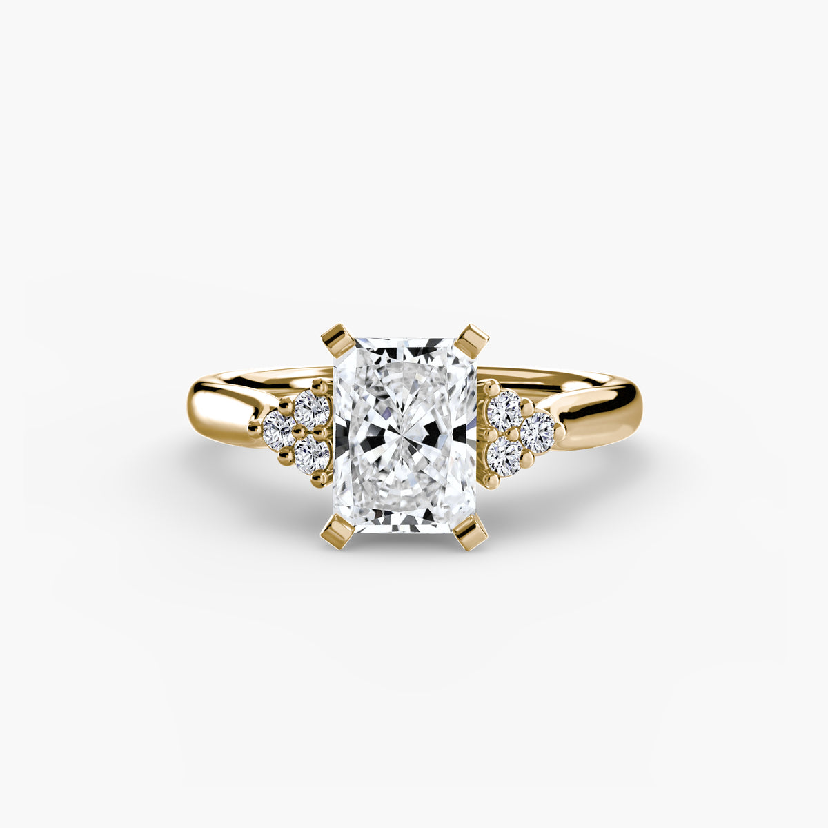 Solitaire with Shoulder Accents