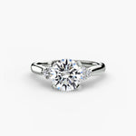 Solitaire with Shoulder Accents