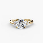 Solitaire with Shoulder Accents
