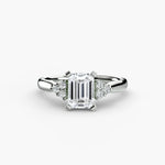 Solitaire with Shoulder Accents