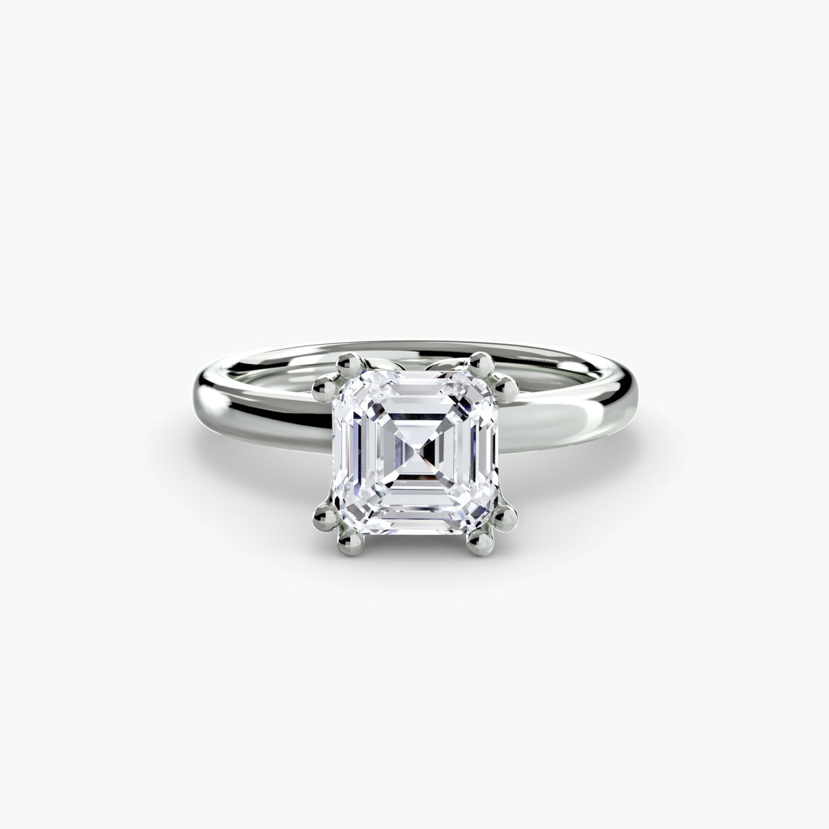Double Claw Diamond Solitaire Ring