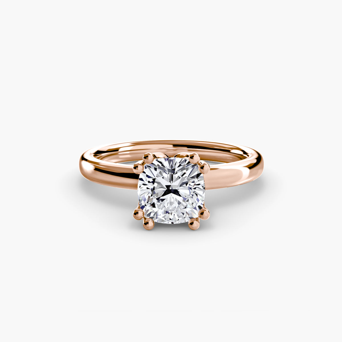 Double Claw Diamond Solitaire Ring