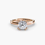 Double Claw Diamond Solitaire Ring